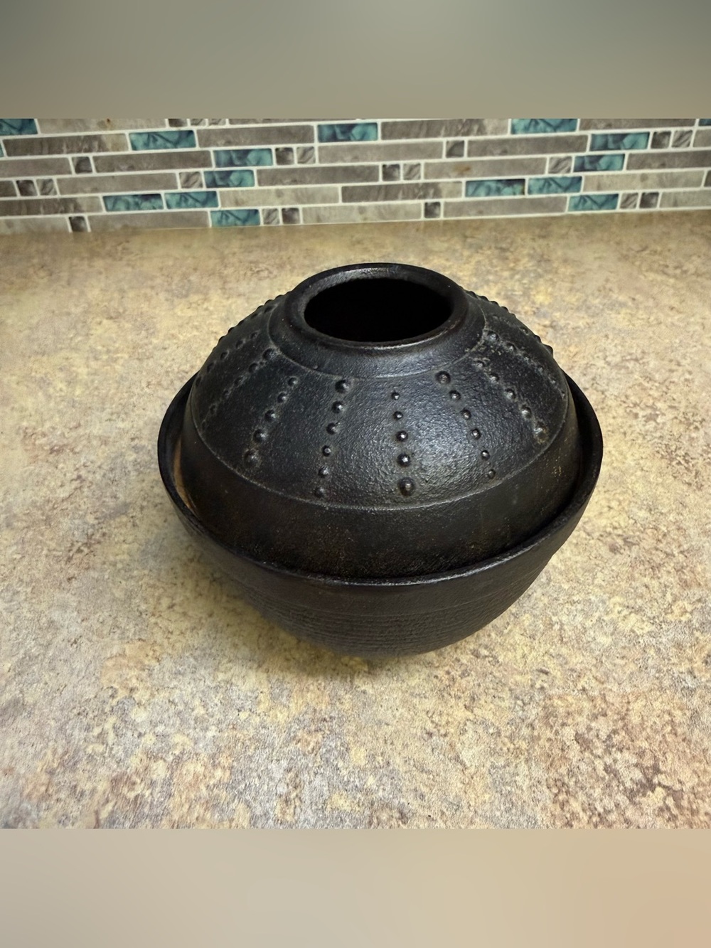 Authentic Vintage Nambu Tekki Cast Iron Vessel